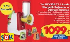 YUİ QCV326 5'İ 1 ARADA OTOMATİK DOĞRAMA VE ÖĞÜTÜCÜ MAKİNESİ